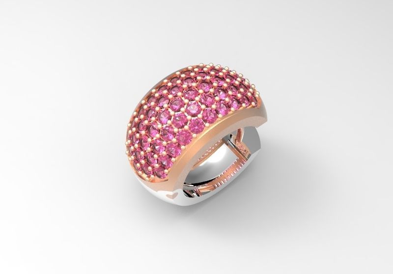 Diamond Earring 3D model_5