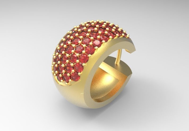 Diamond Earring 3D model_8