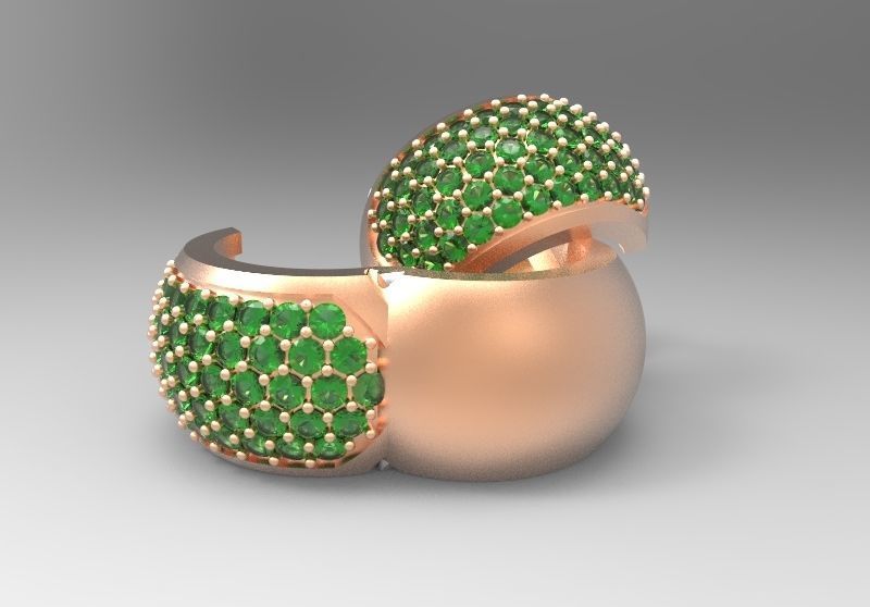 Diamond Earring 3D model_10