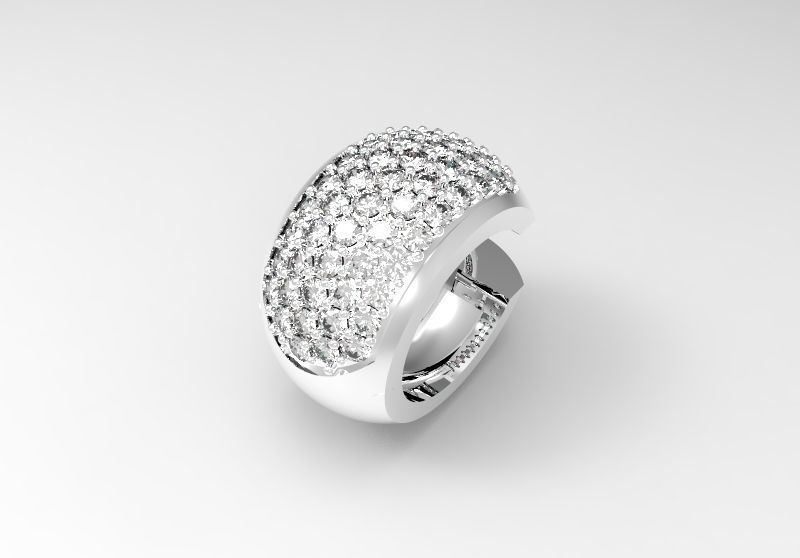 Diamond Earring 3D model_6