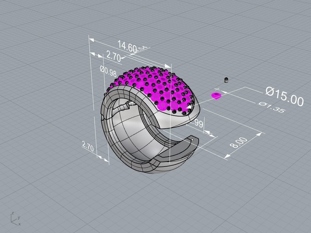 Diamond Earring 3D model_4