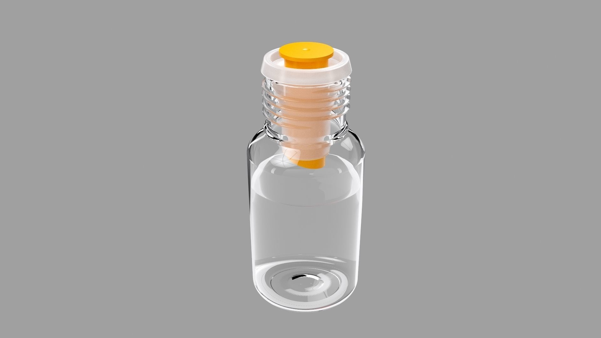 Bottle 3D model clear 3D model_1