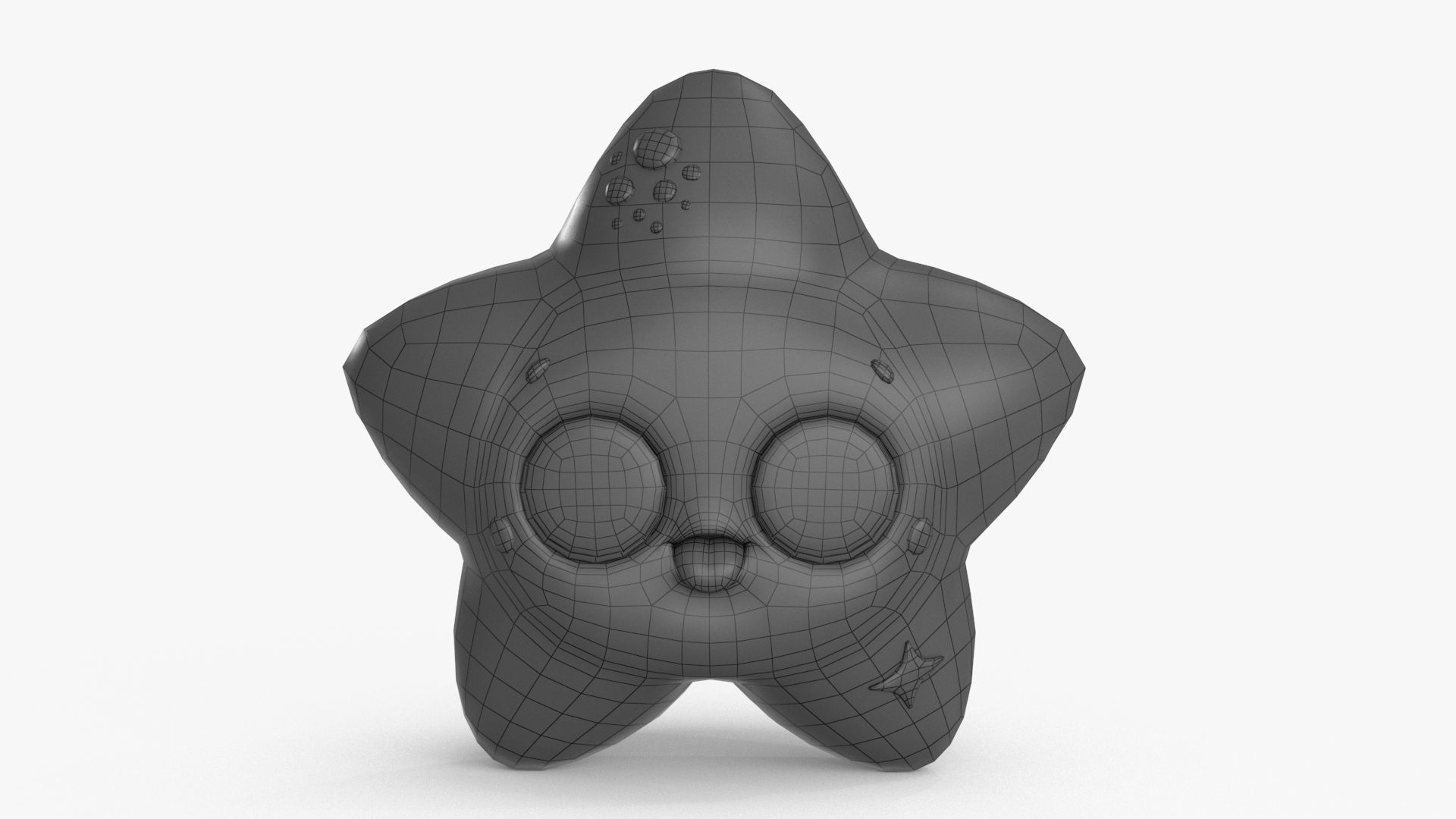 Cartoon Kawaii Star Low-poly 3D model_18