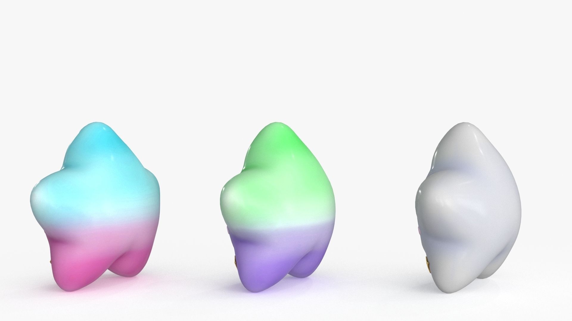 Cartoon Kawaii Star Low-poly 3D model_10