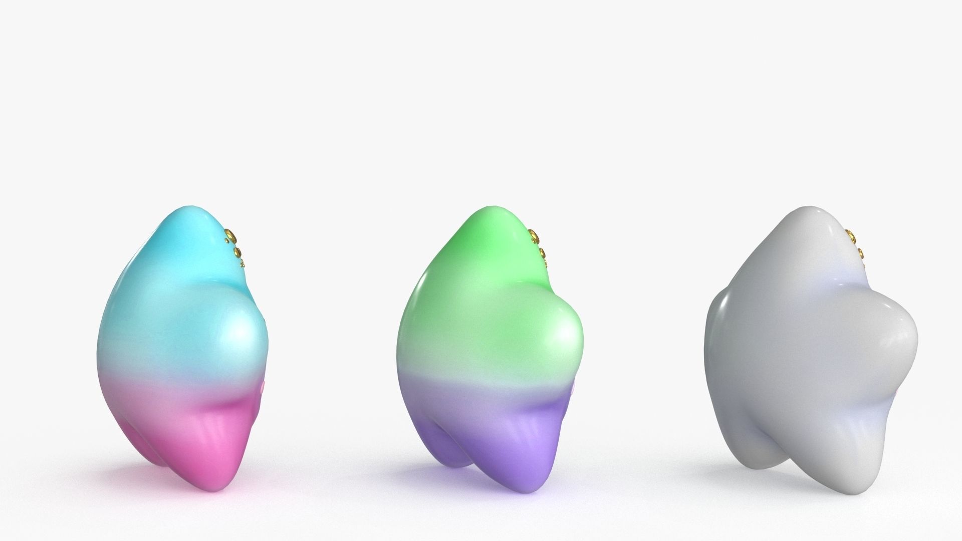 Cartoon Kawaii Star Low-poly 3D model_6