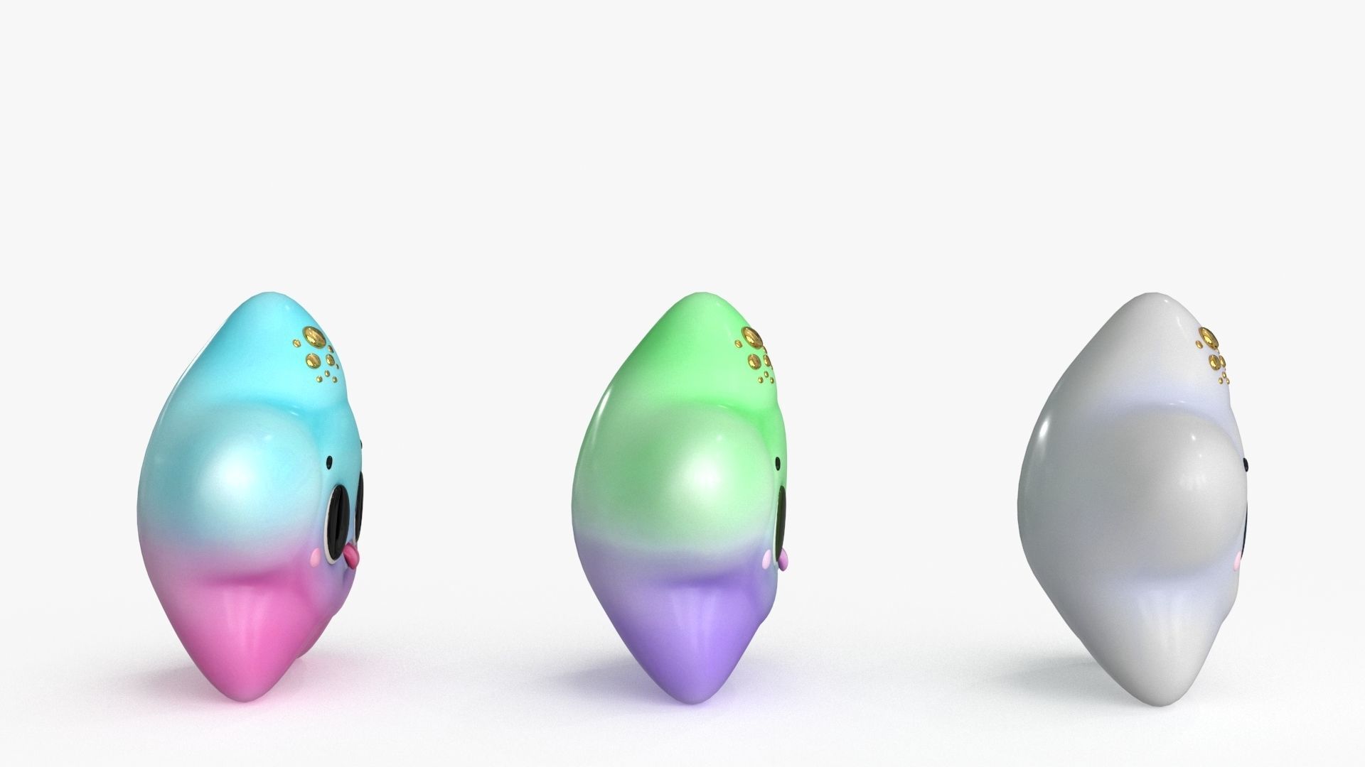 Cartoon Kawaii Star Low-poly 3D model_5