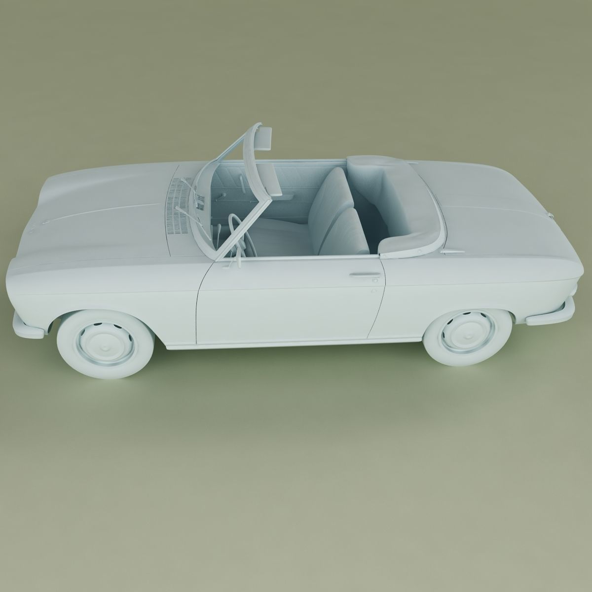 Peugeot 204 Convertible 3D model_11
