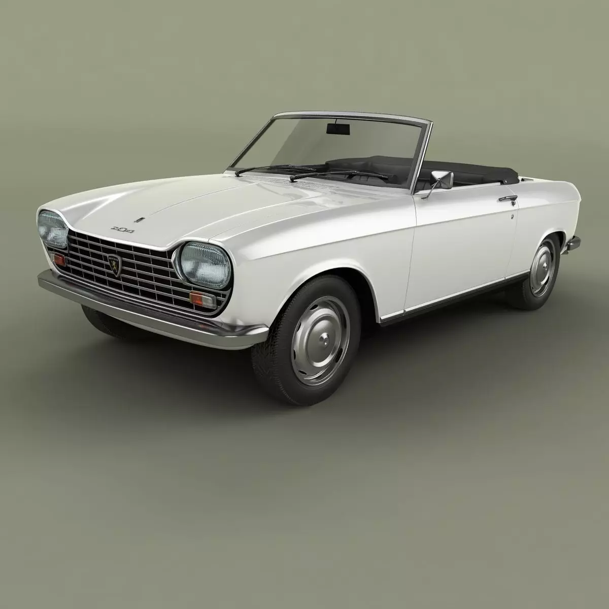 Peugeot 204 Convertible 3D model_0
