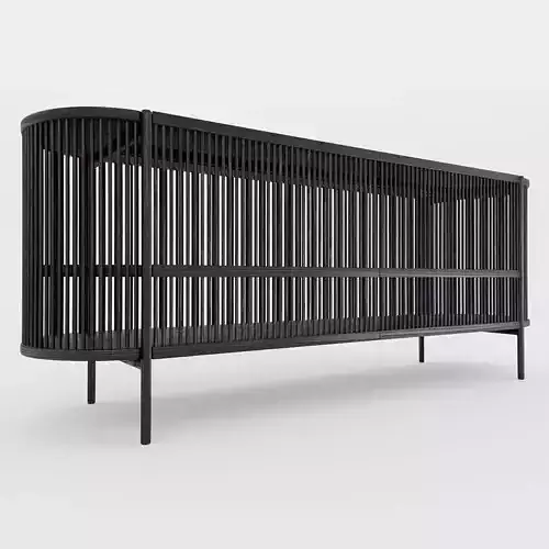 Bastone Sideboard Black with Doors