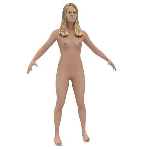 Nude Woman  Low-poly 3D model