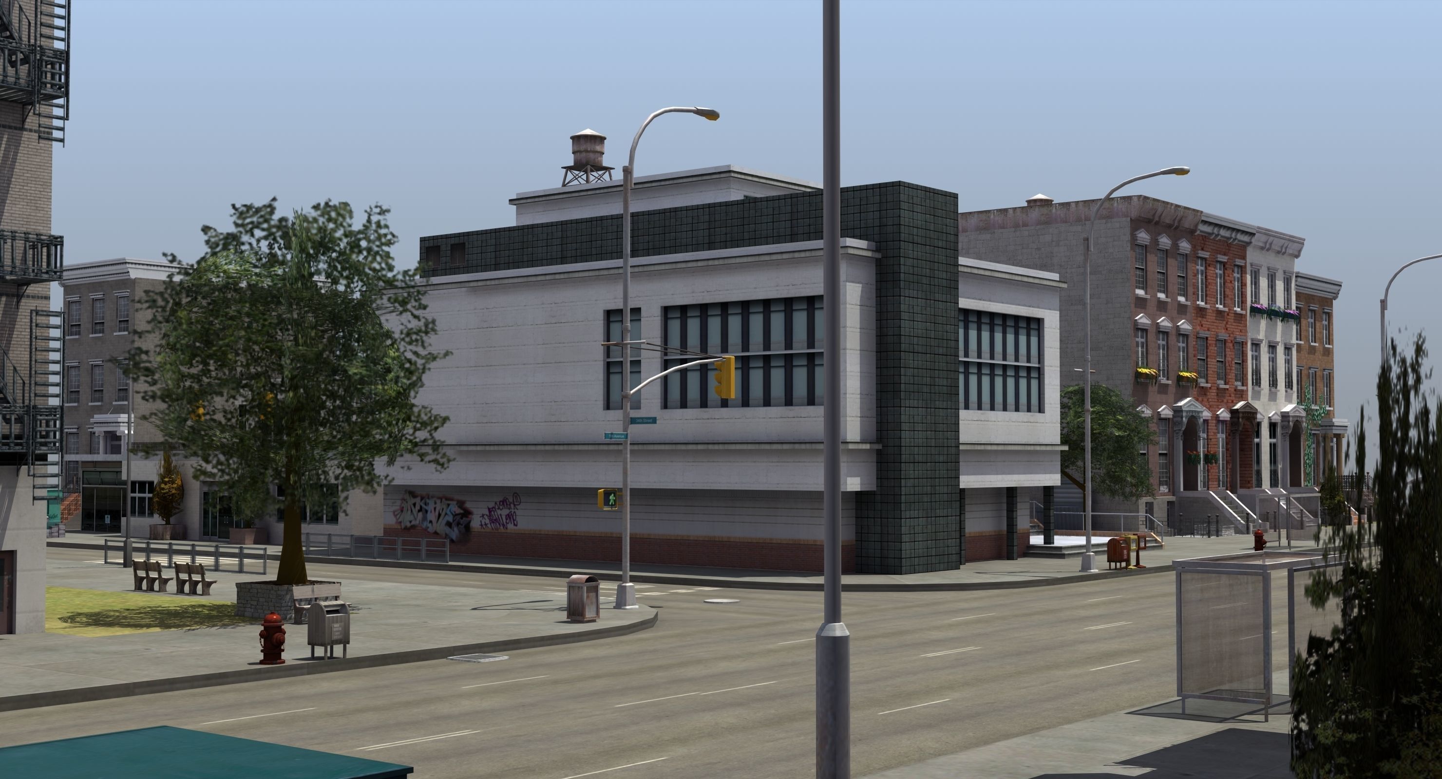 Residential City Block 3D model_40