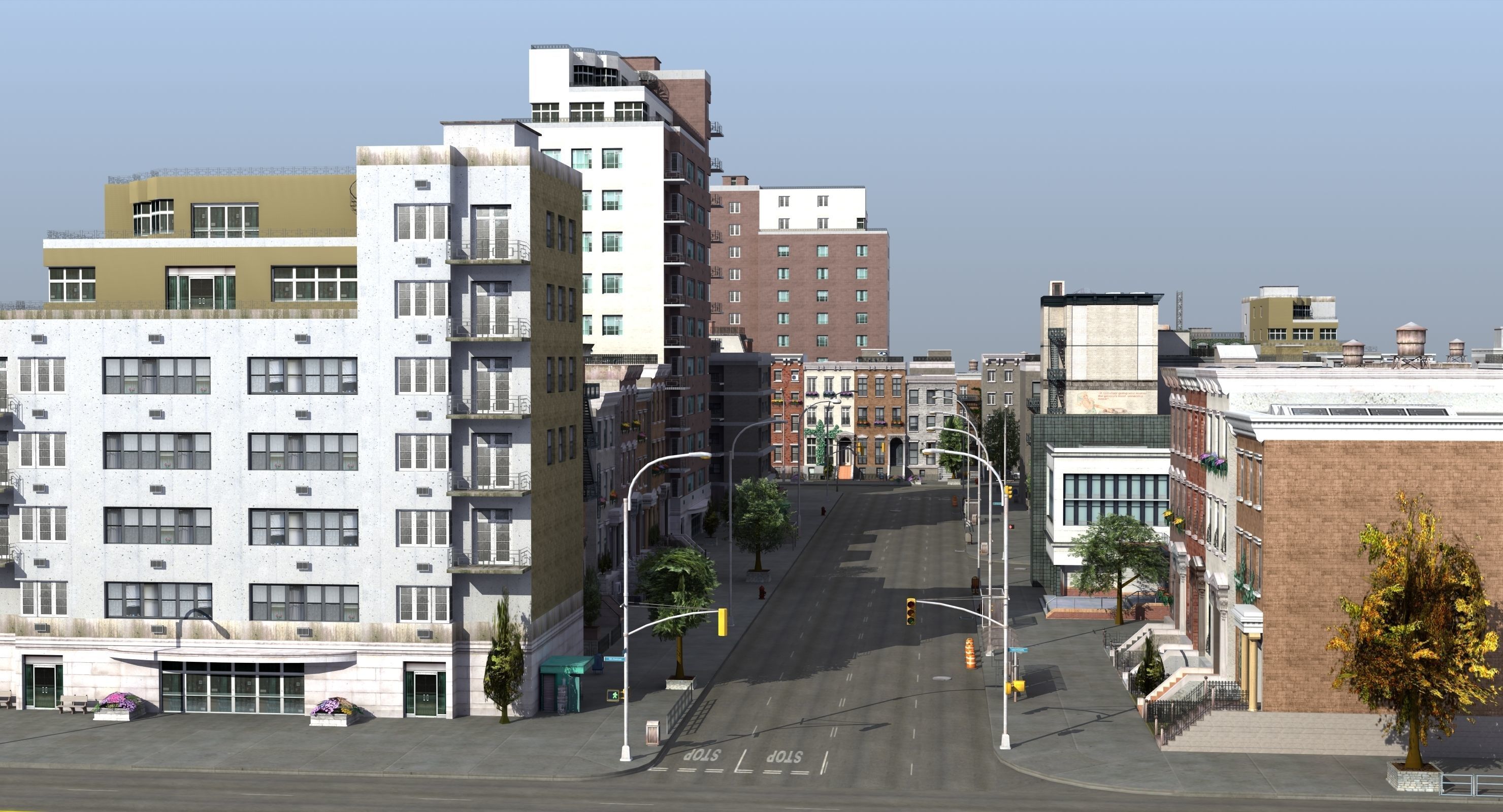 Residential City Block 3D model_1