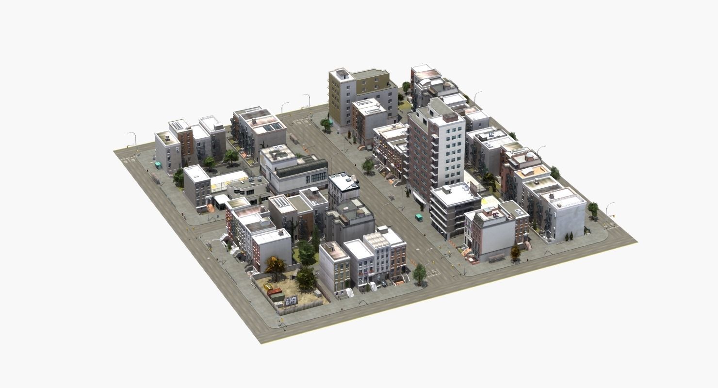 Residential City Block 3D model_50