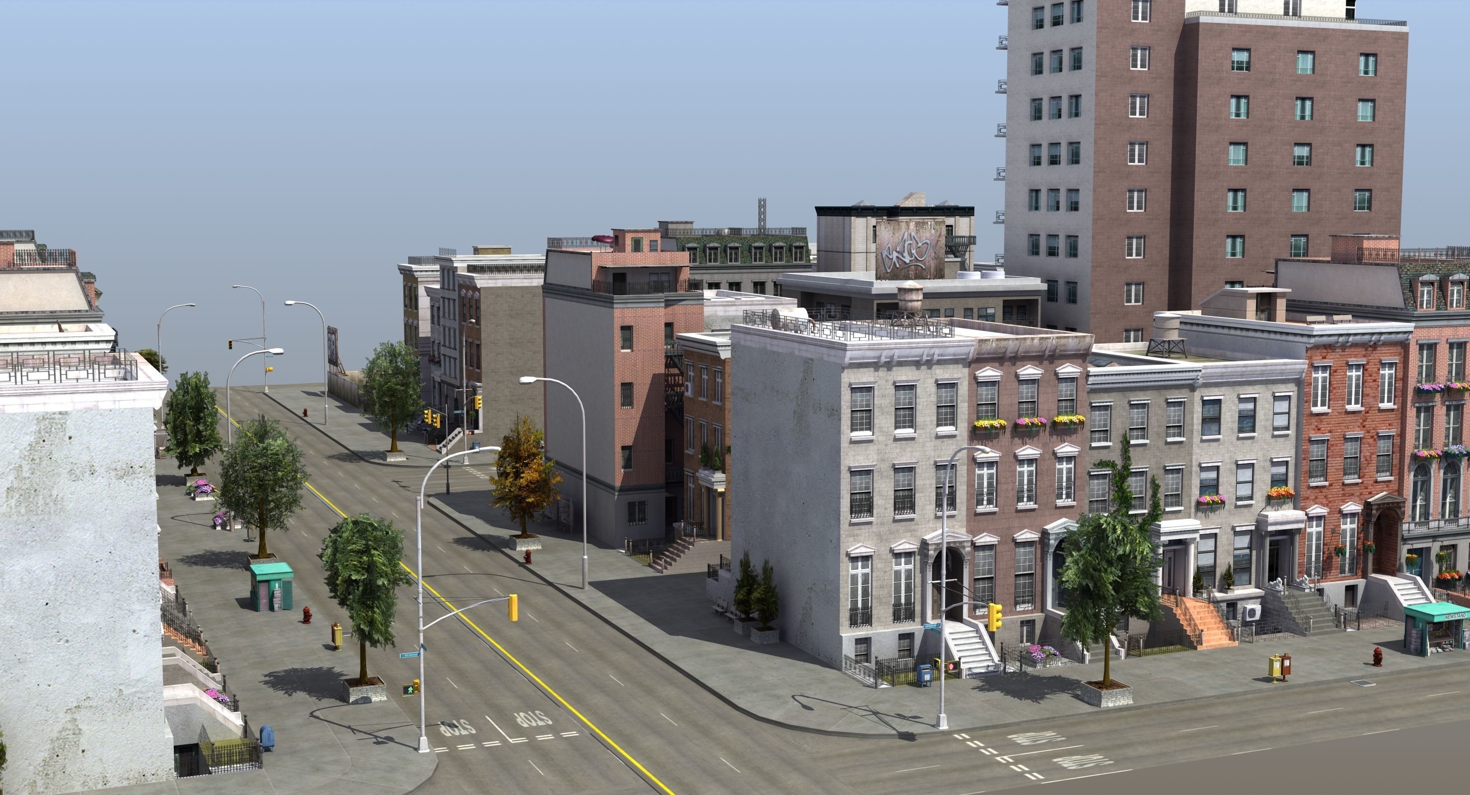 Residential City Block 3D model_14