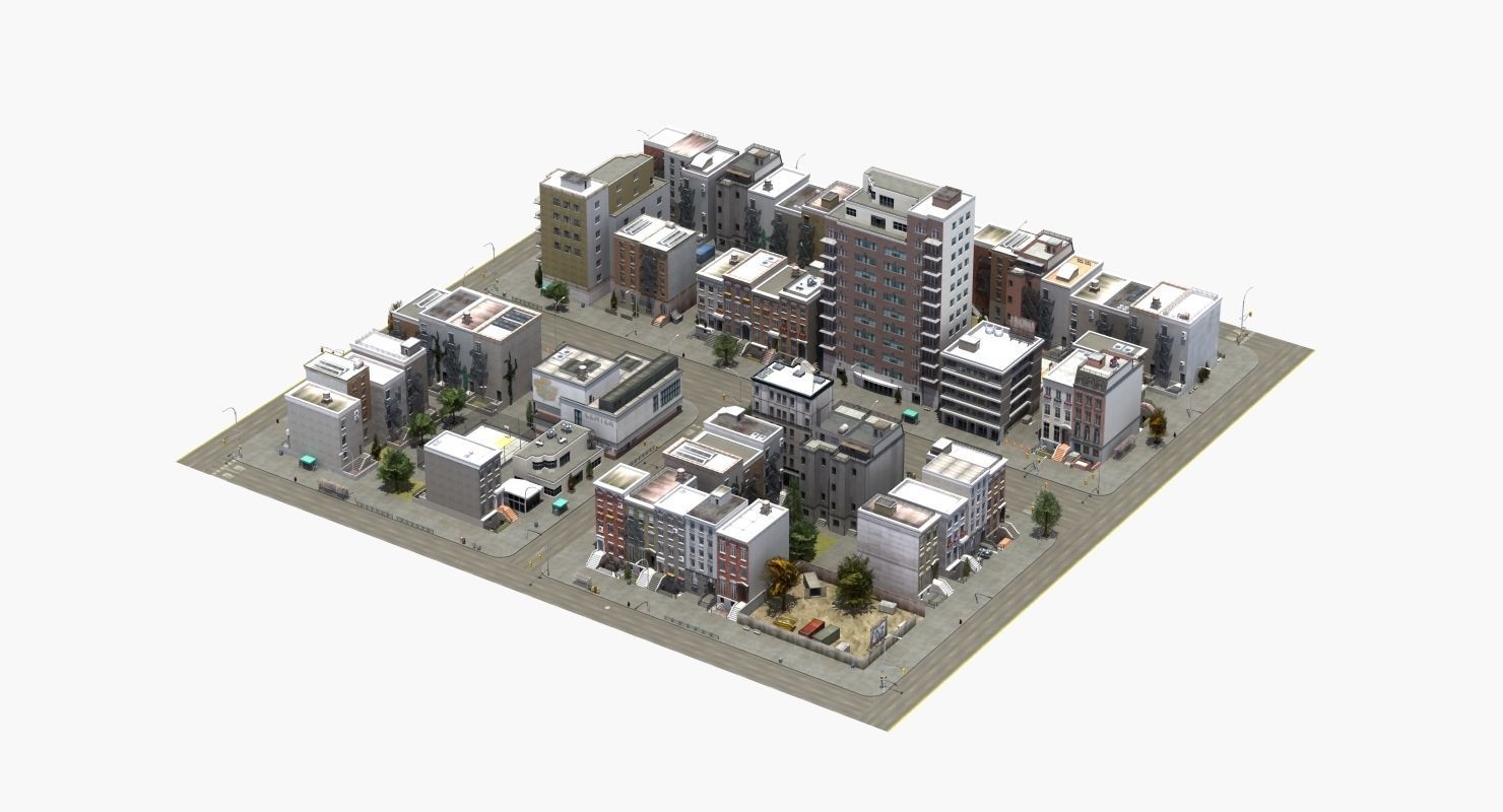 Residential City Block 3D model_49