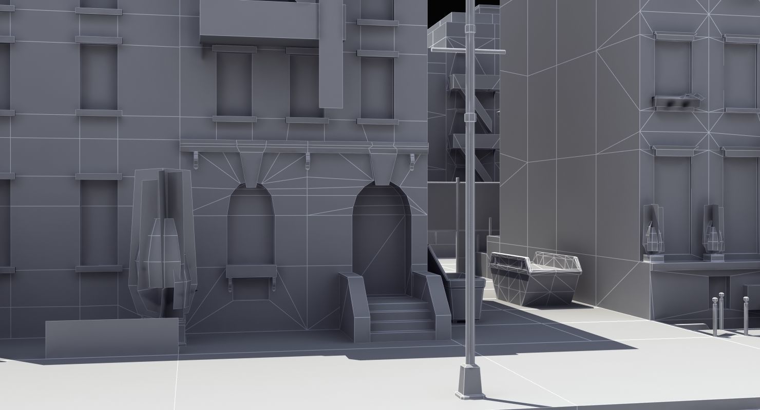 Residential City Block 3D model_9