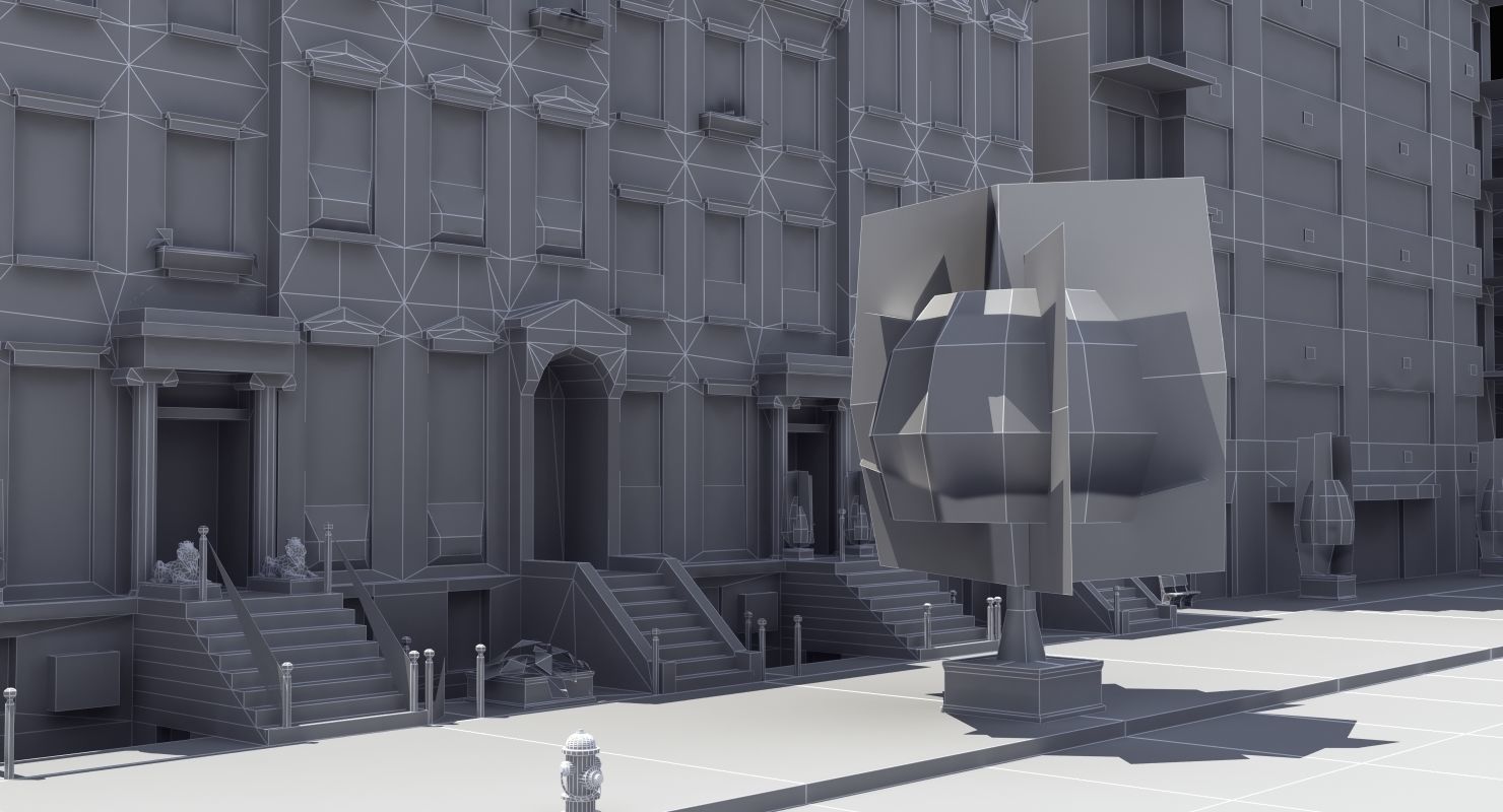 Residential City Block 3D model_10