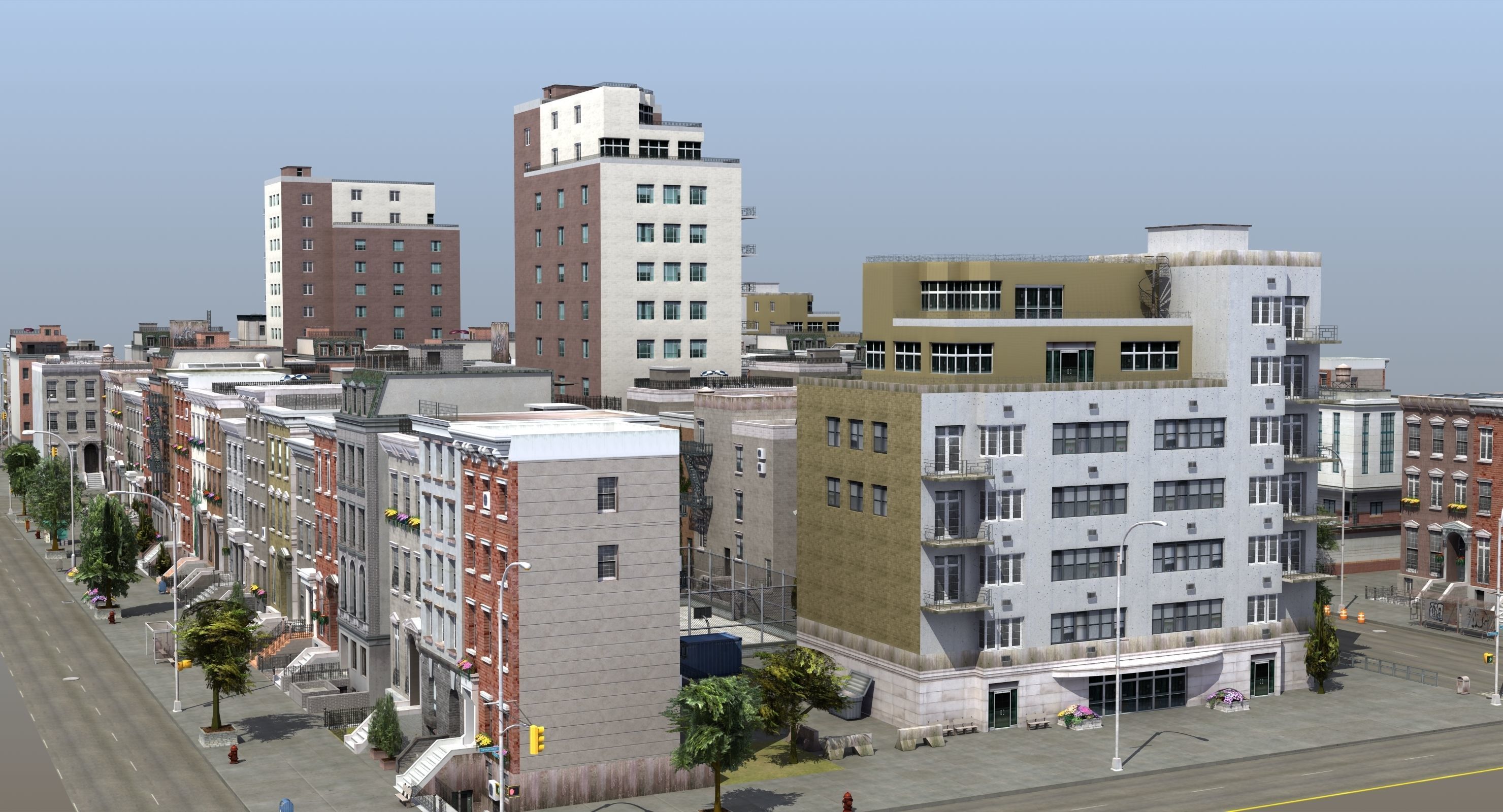 Residential City Block 3D model_17