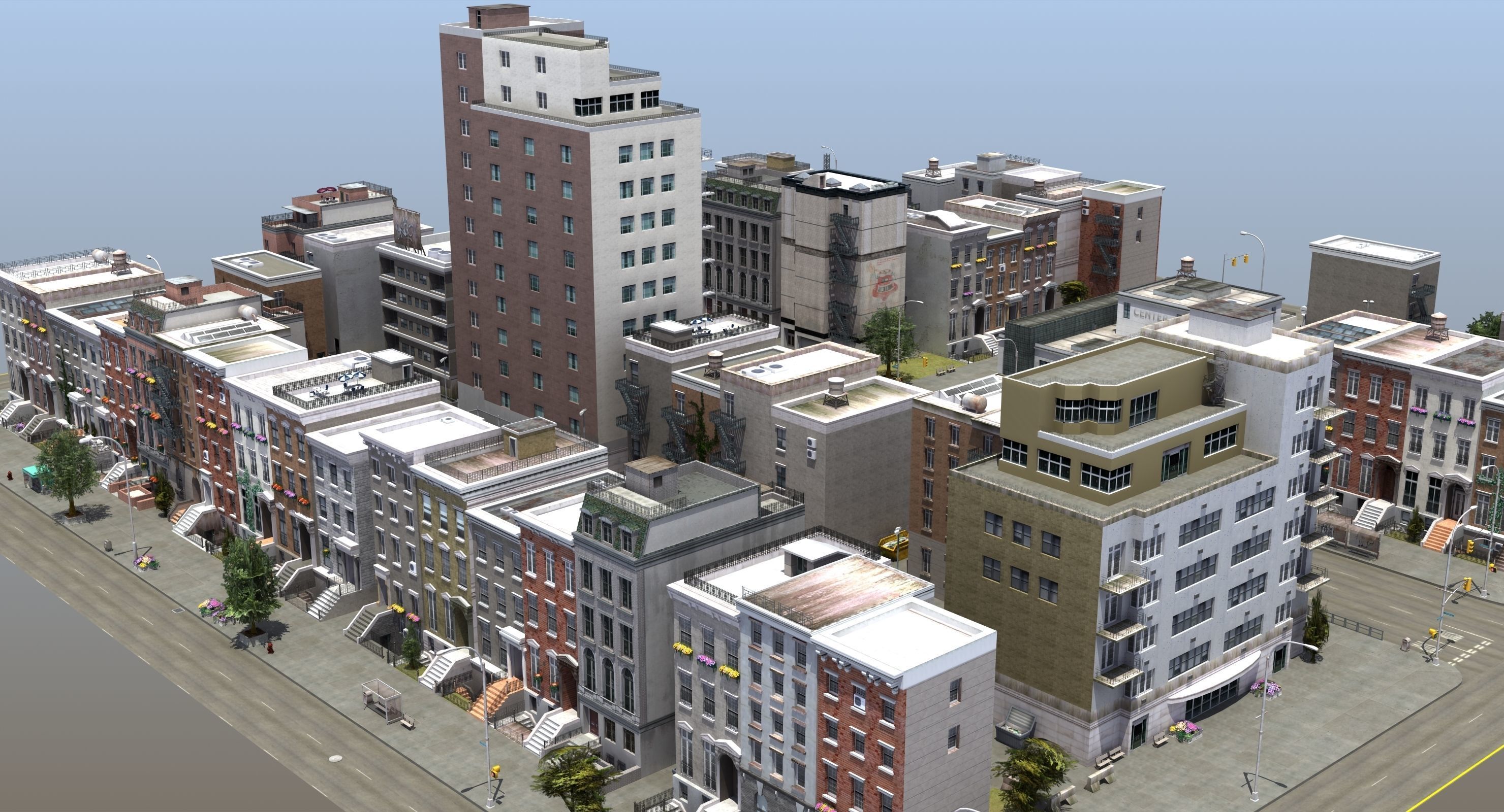 Residential City Block 3D model_23