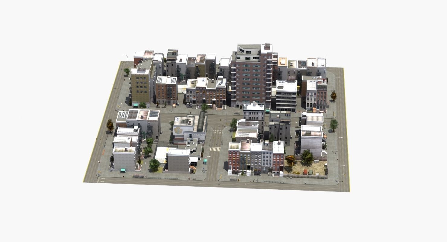 Residential City Block 3D model_52