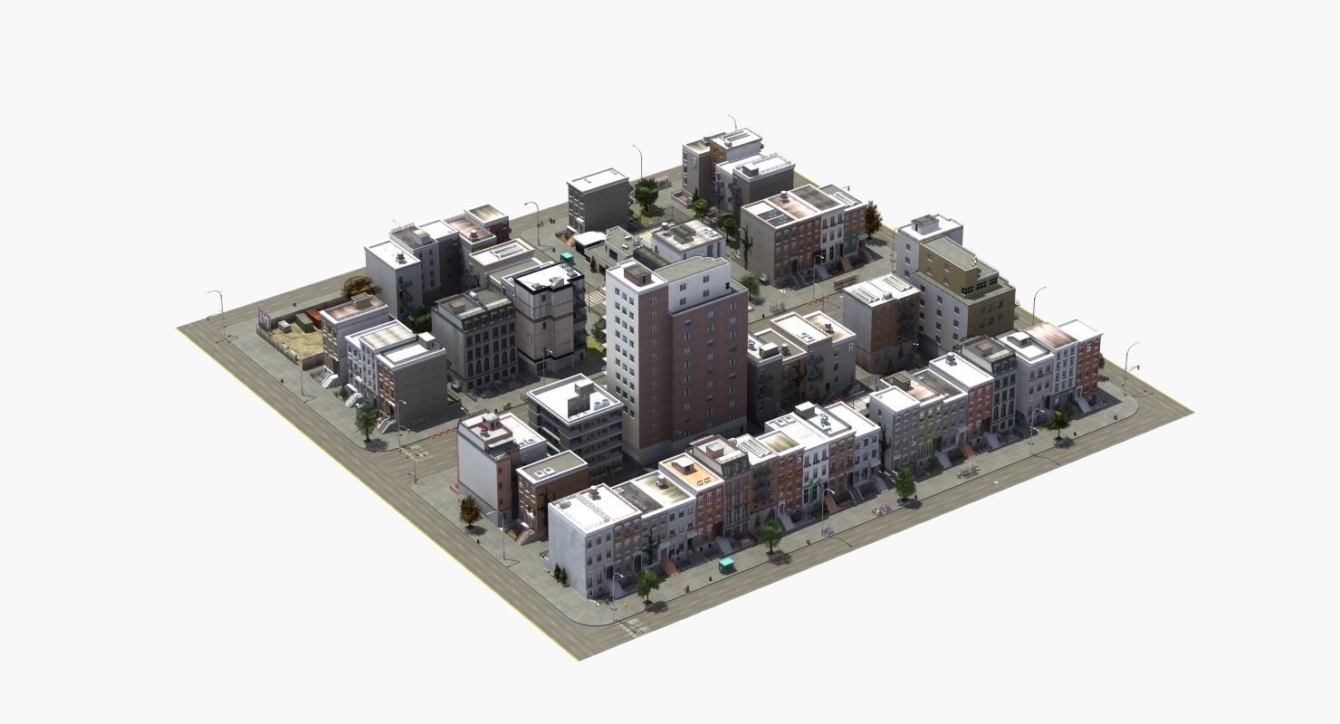 Residential City Block 3D model_20