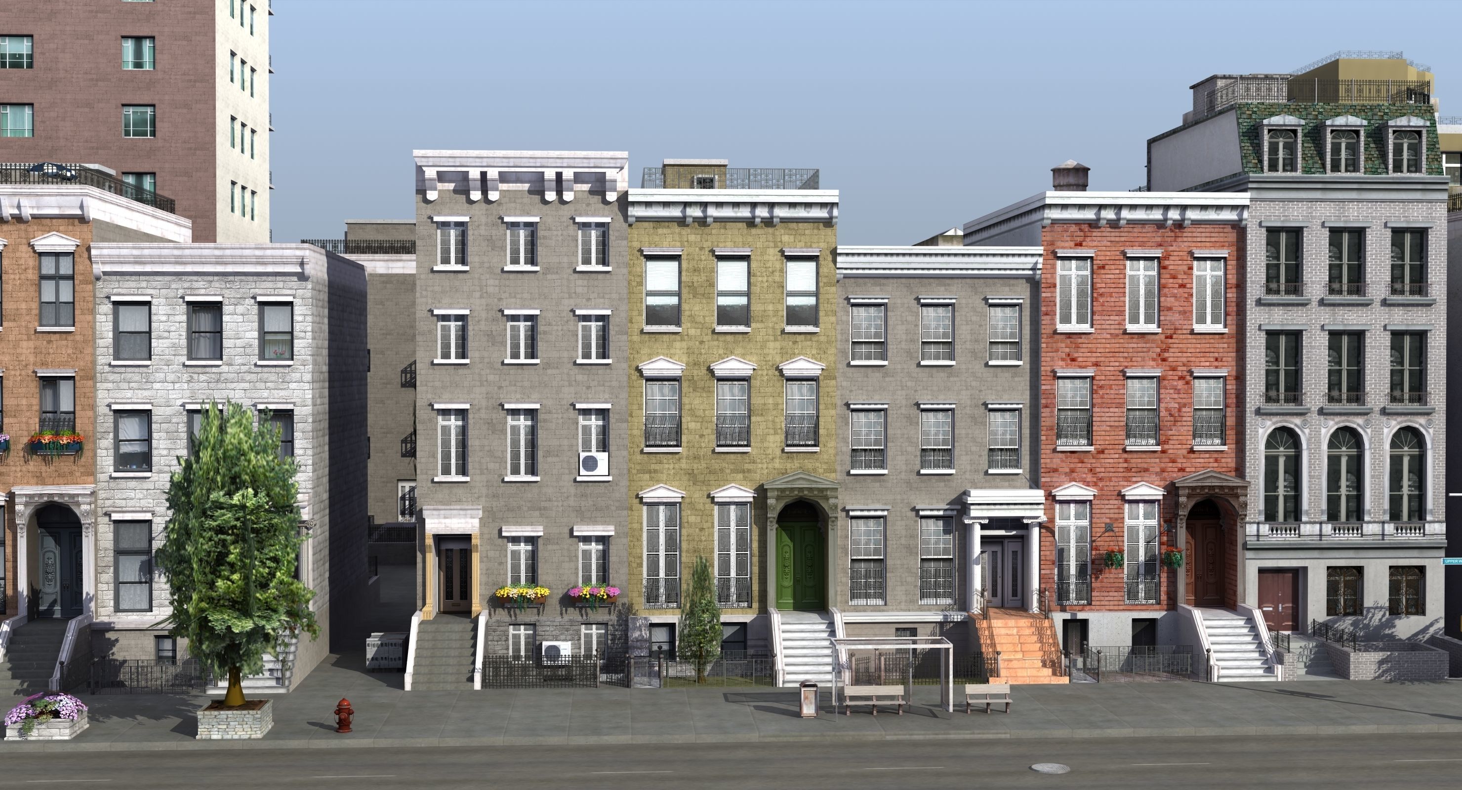 Residential City Block 3D model_42