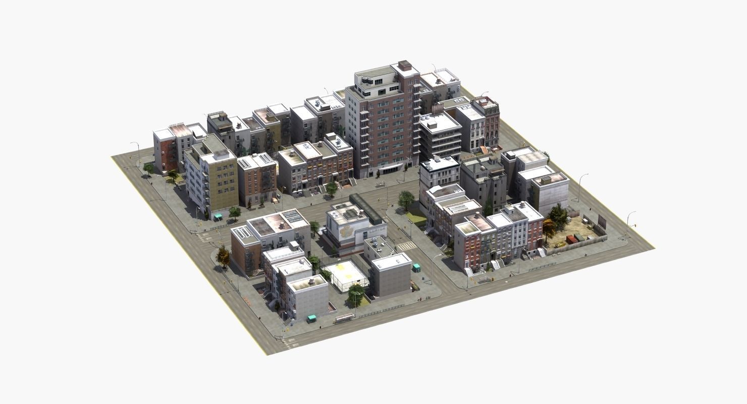 Residential City Block 3D model_54