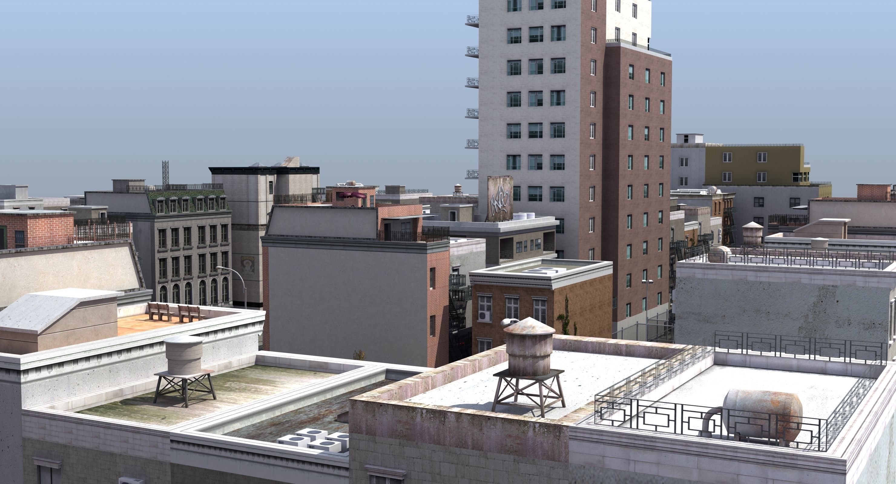 Residential City Block 3D model_19