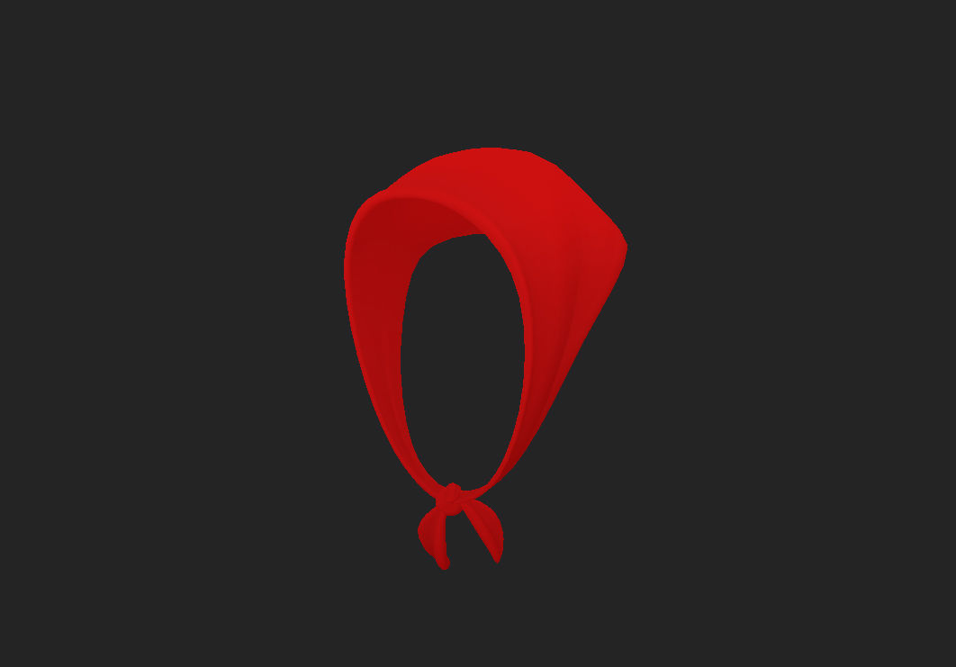 Bandanna Headdress 3D model_8