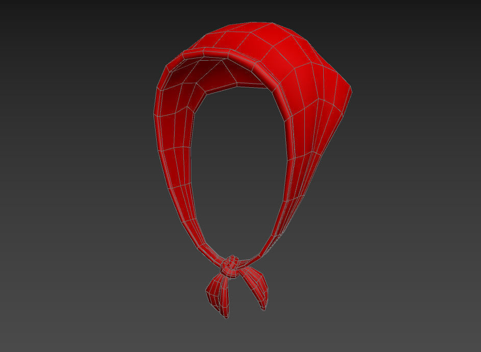 Bandanna Headdress 3D model_16