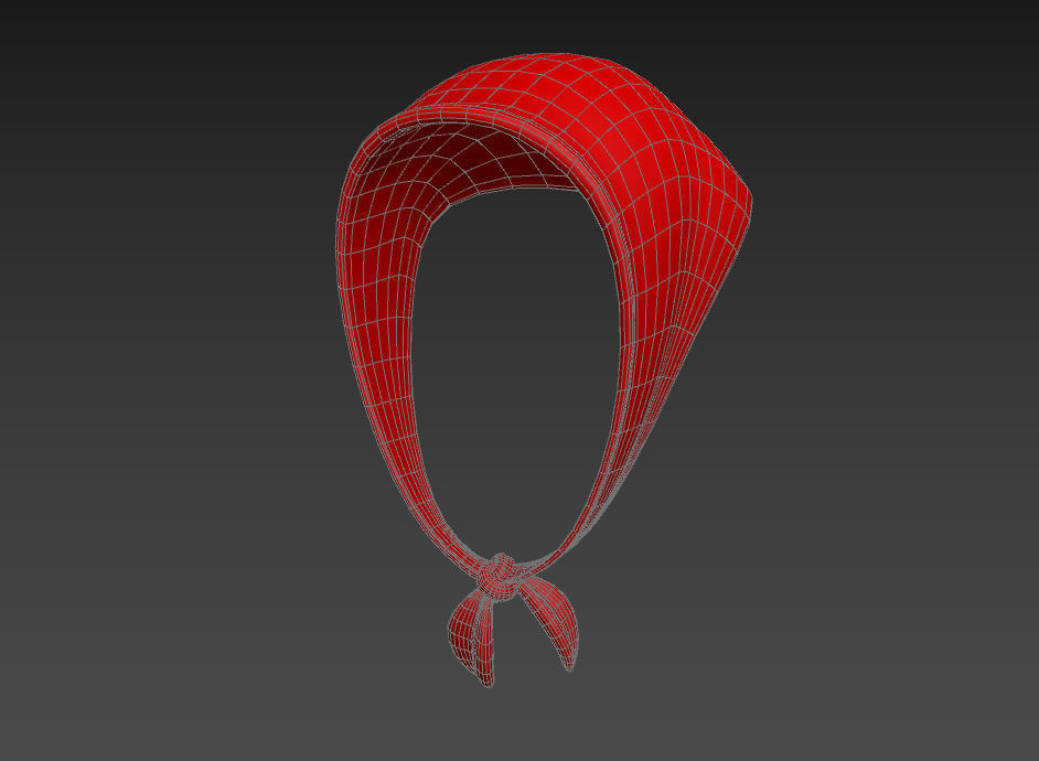 Bandanna Headdress 3D model_17