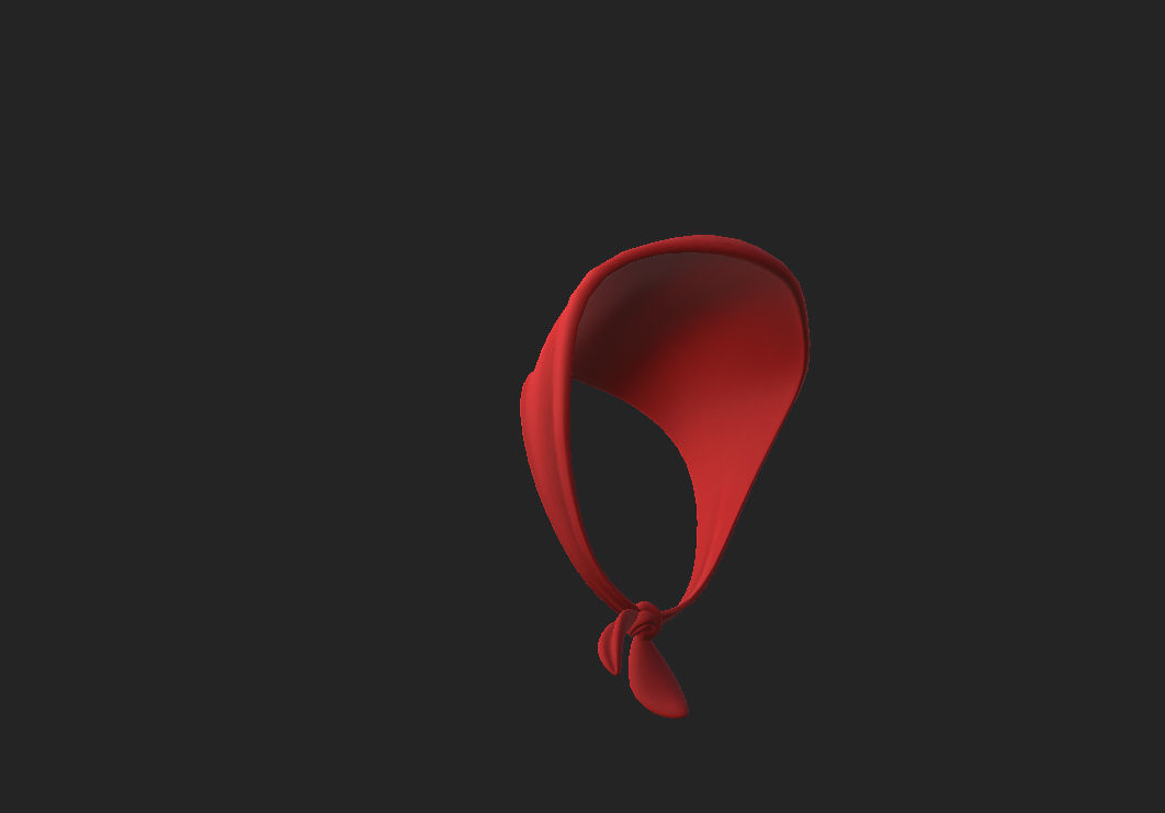 Bandanna Headdress 3D model_12