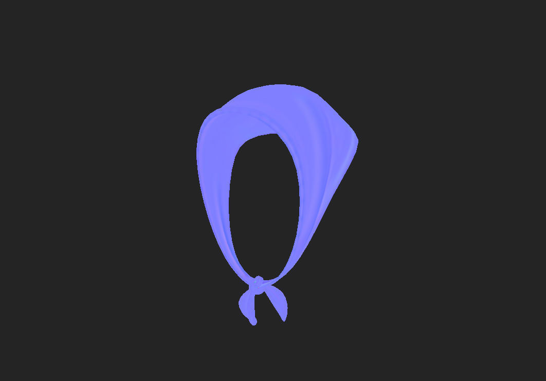 Bandanna Headdress 3D model_9