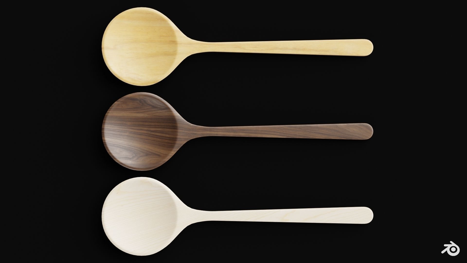 3D model Wooden Ladles VR / AR / lowpoly CGTrader