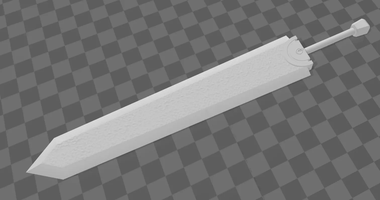 Berserk Guts s Great Sword  3D Model 3D print model_0