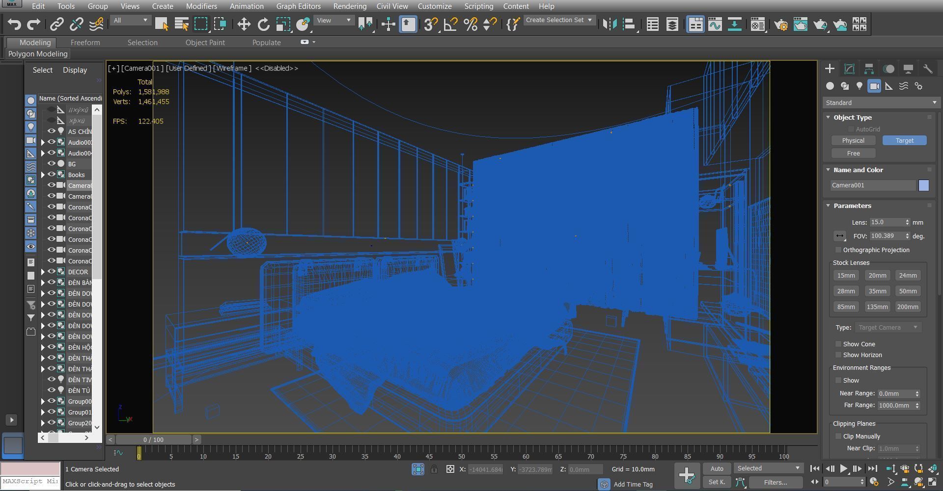 Bedroom scene 3D model_2