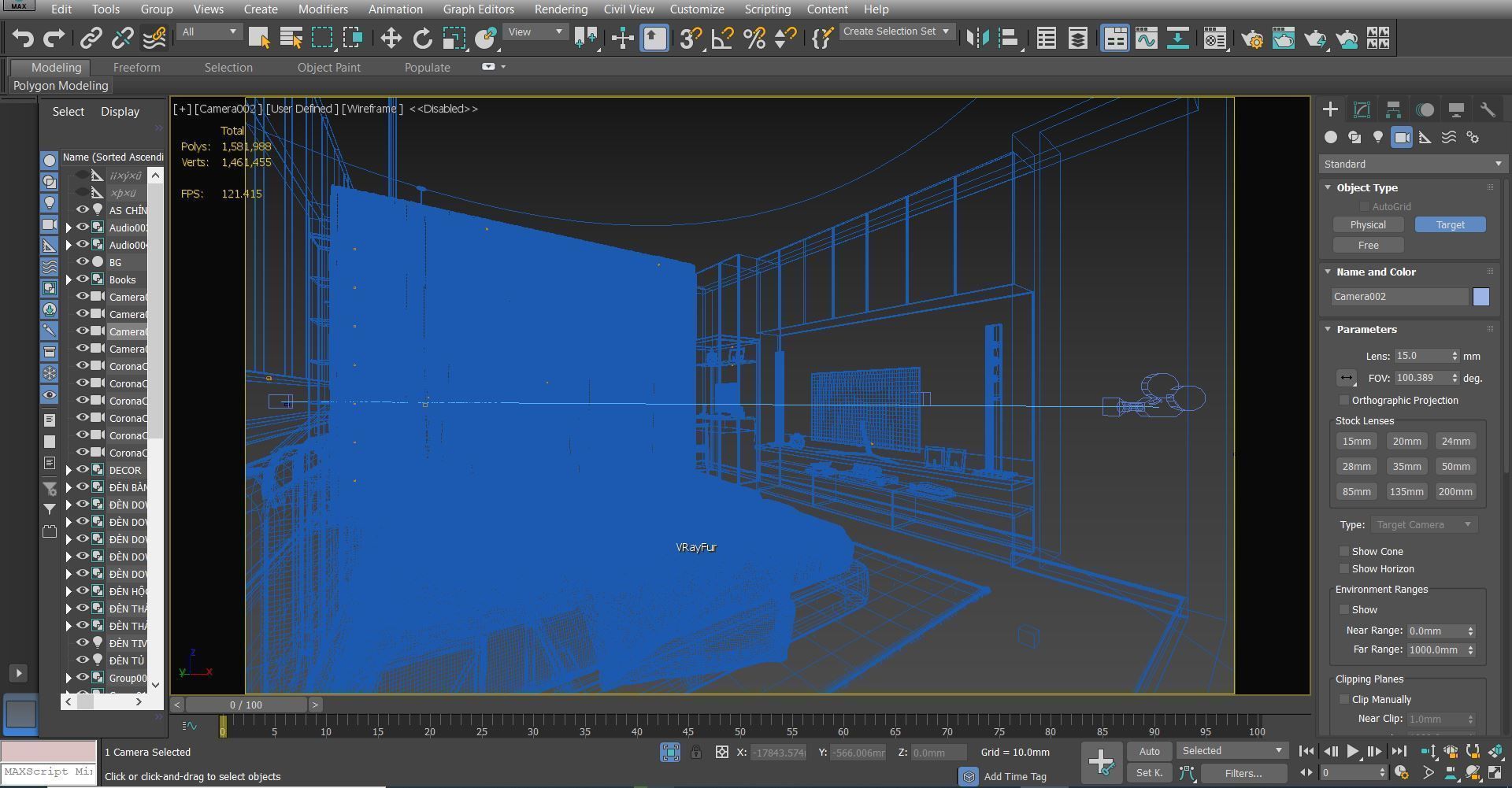 Bedroom scene 3D model_3