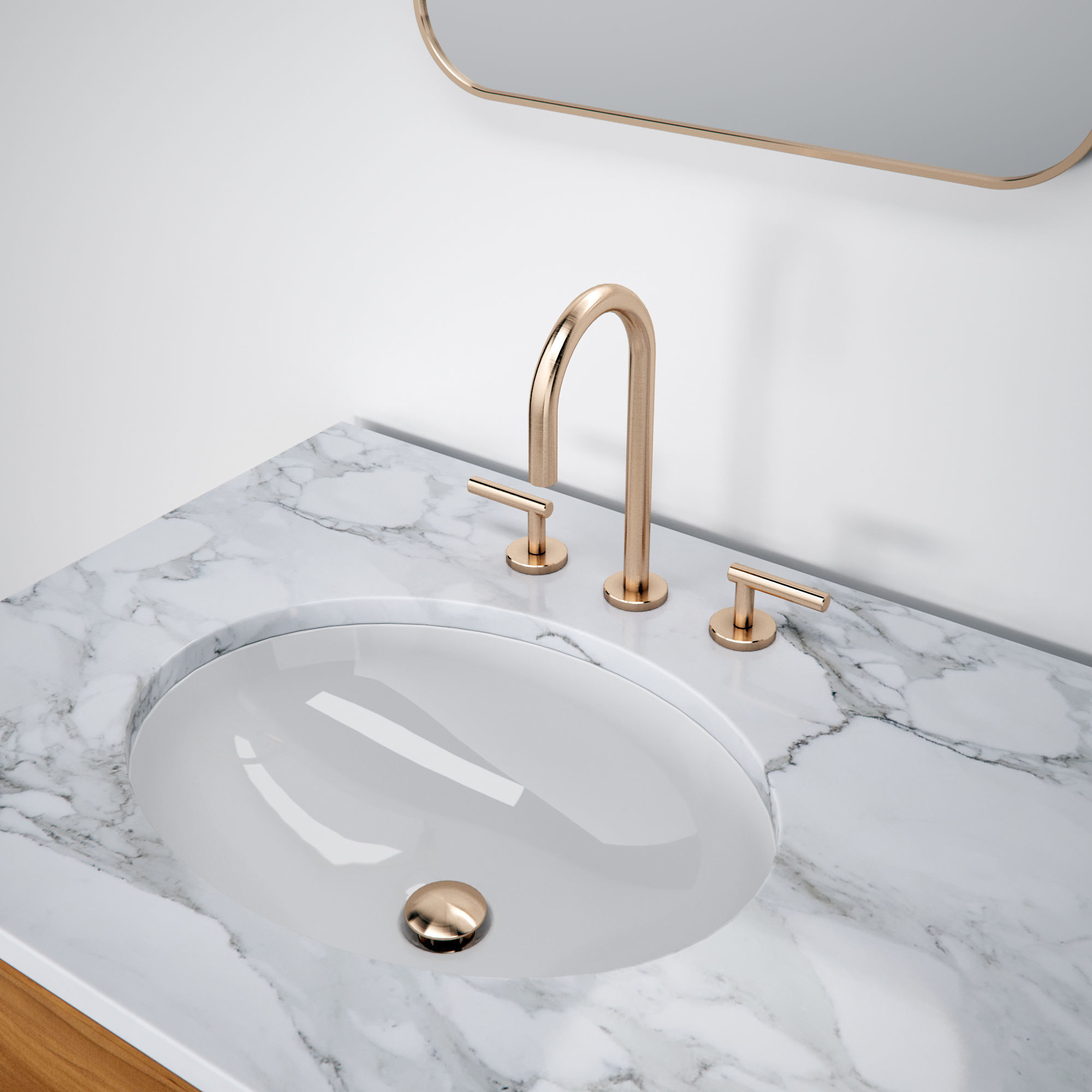 Mid Century Double Bath Vanity - Acorn 3D model_2