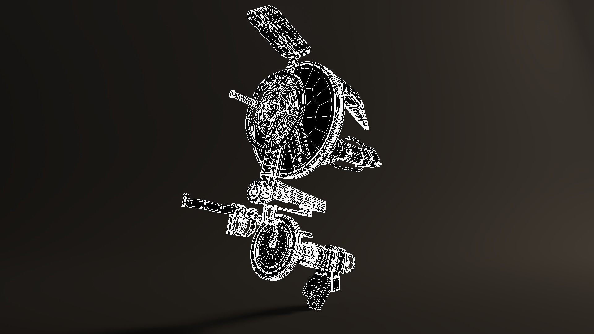 Rigged SCIFI Robot Laser Engraver Mechanical Arm 3D model_6