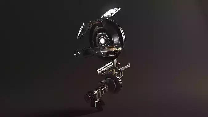 Rigged SCIFI Robot Laser Engraver Mechanical Arm