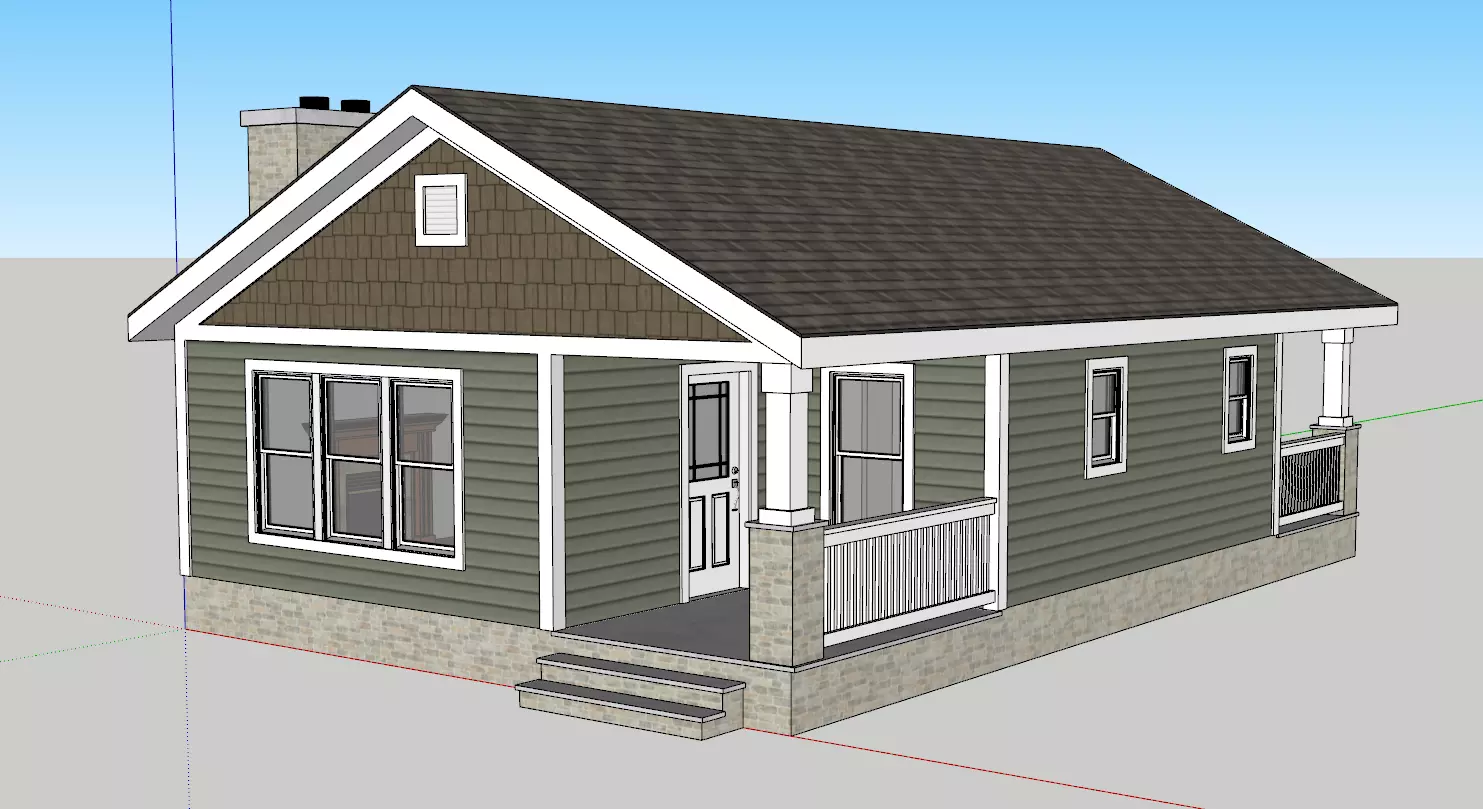 Cottage house plans free Free 3D model