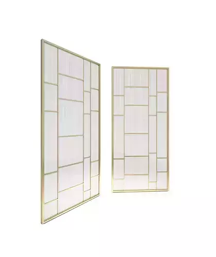 screen two mirrors in gold