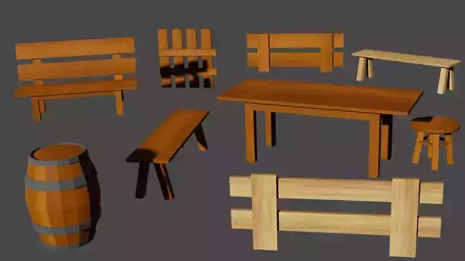 Wooden Furniture Pack