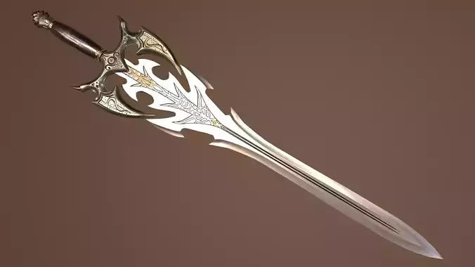  Antique Fantasy Sword - PBR low-poly Model