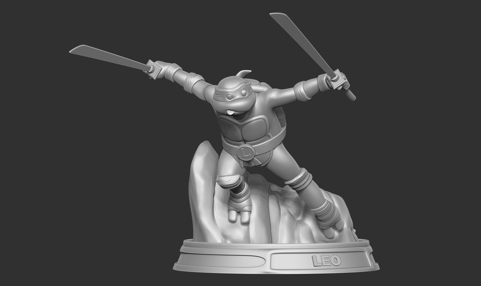 Teenage Mutant Ninja Turtles Leo Fan art 3D print model_10