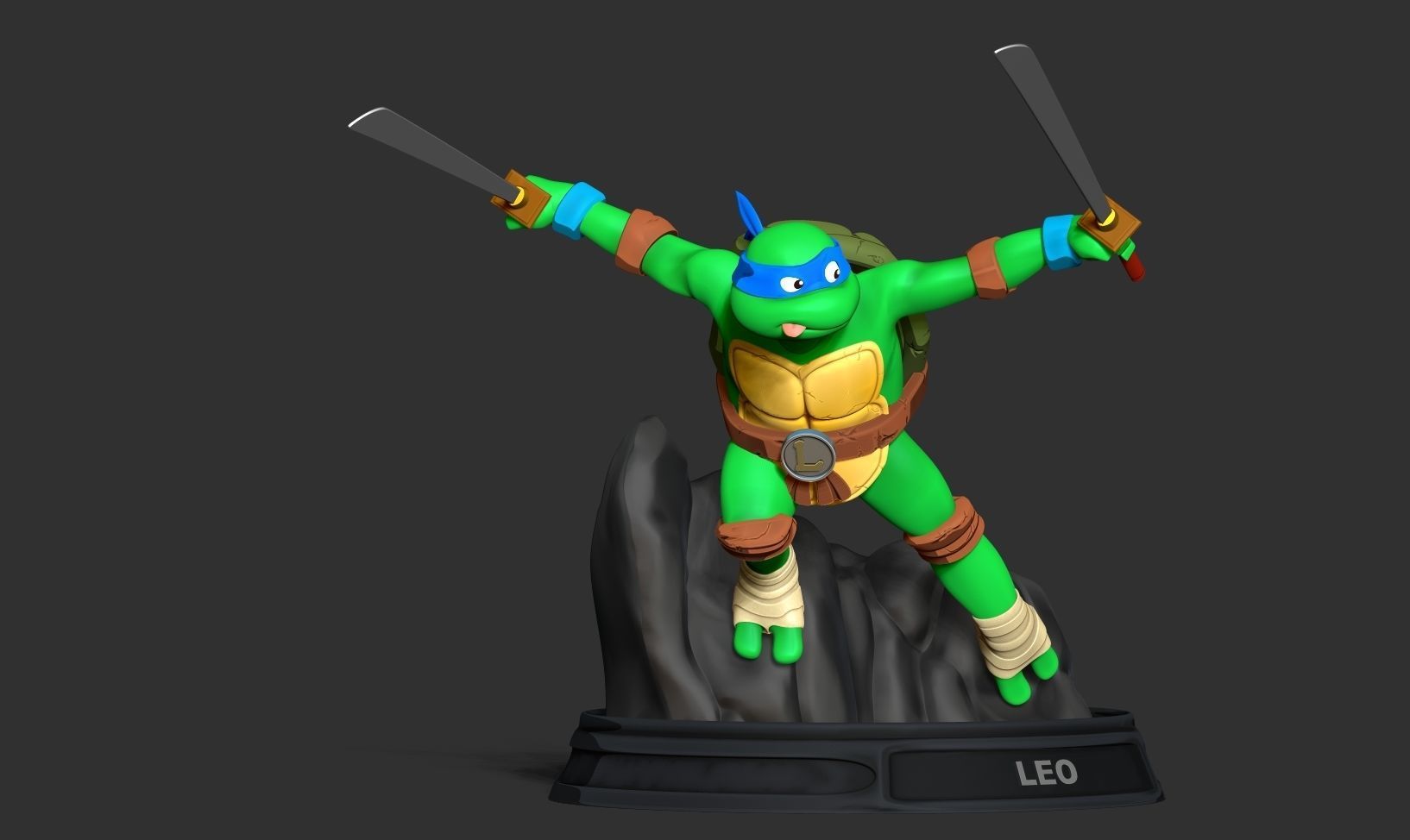 Teenage Mutant Ninja Turtles Leo Fan art 3D print model_13