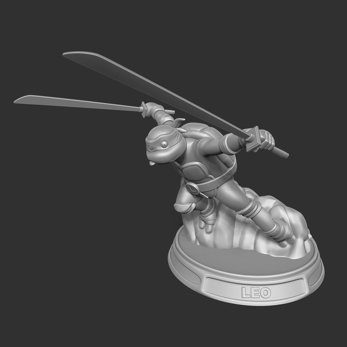 Teenage Mutant Ninja Turtles Leo Fan art 3D print model_4
