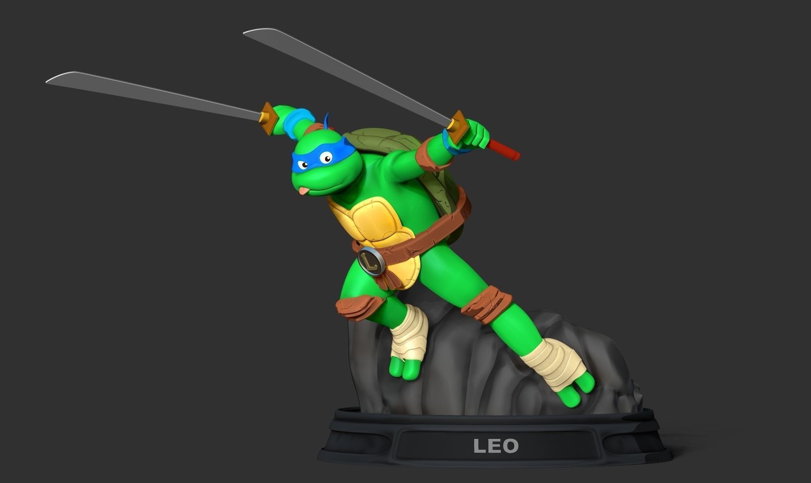 Teenage Mutant Ninja Turtles Leo Fan art 3D print model_7