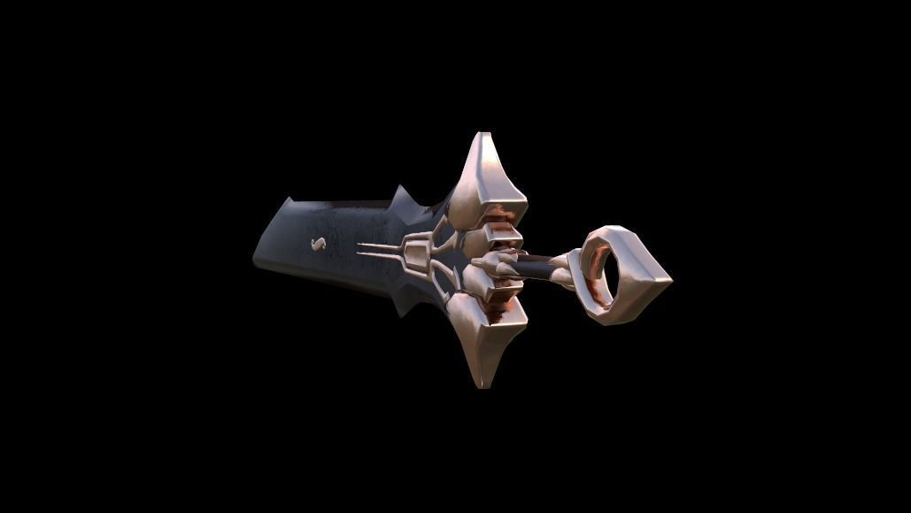 Great Sword - Unique material Low-poly 3D model_7
