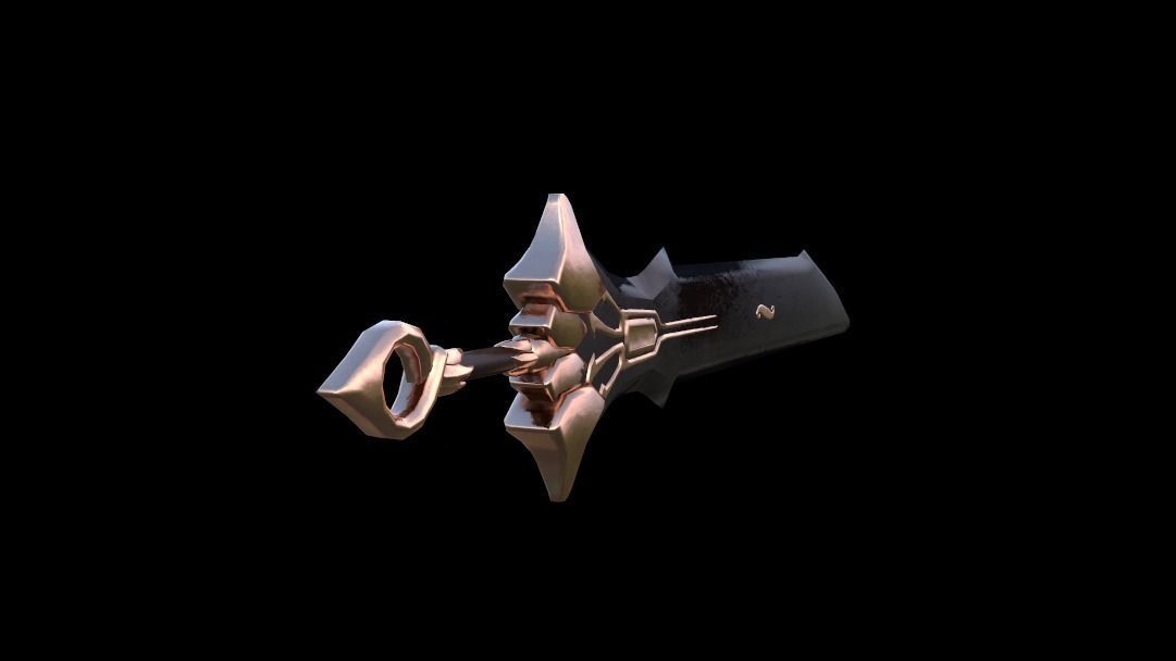 Great Sword - Unique material Low-poly 3D model_6